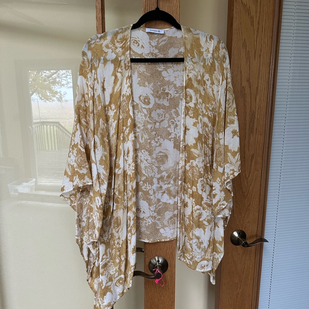 Summer Rio Tan and Cream Kimono